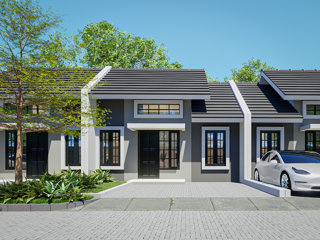 foto tampak rumah tipe Daisy ( 40/84) perumahan GRAND PARK ANGGASWANGI (GPA)