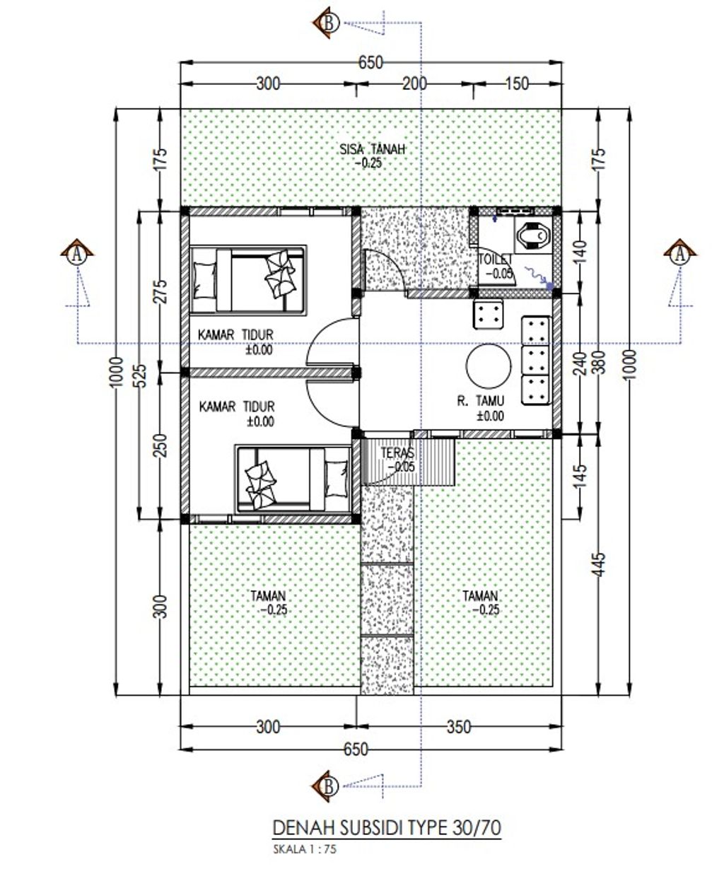 foto denah rumah tipe 30 perumahan OASE 10