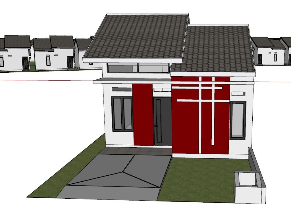 foto tampak rumah tipe 36/88 M2 perumahan GRAND ROYAL RESIDENCE