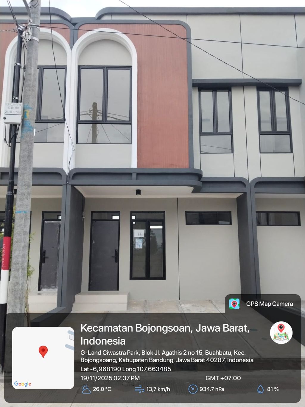 foto tampak rumah tipe 38 Compact 2 Kamar HC (436) perumahan G-Land Ciwastra Park 2