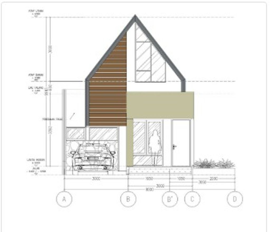 foto tampak rumah tipe 36/108 perumahan DARU METROPOLIS