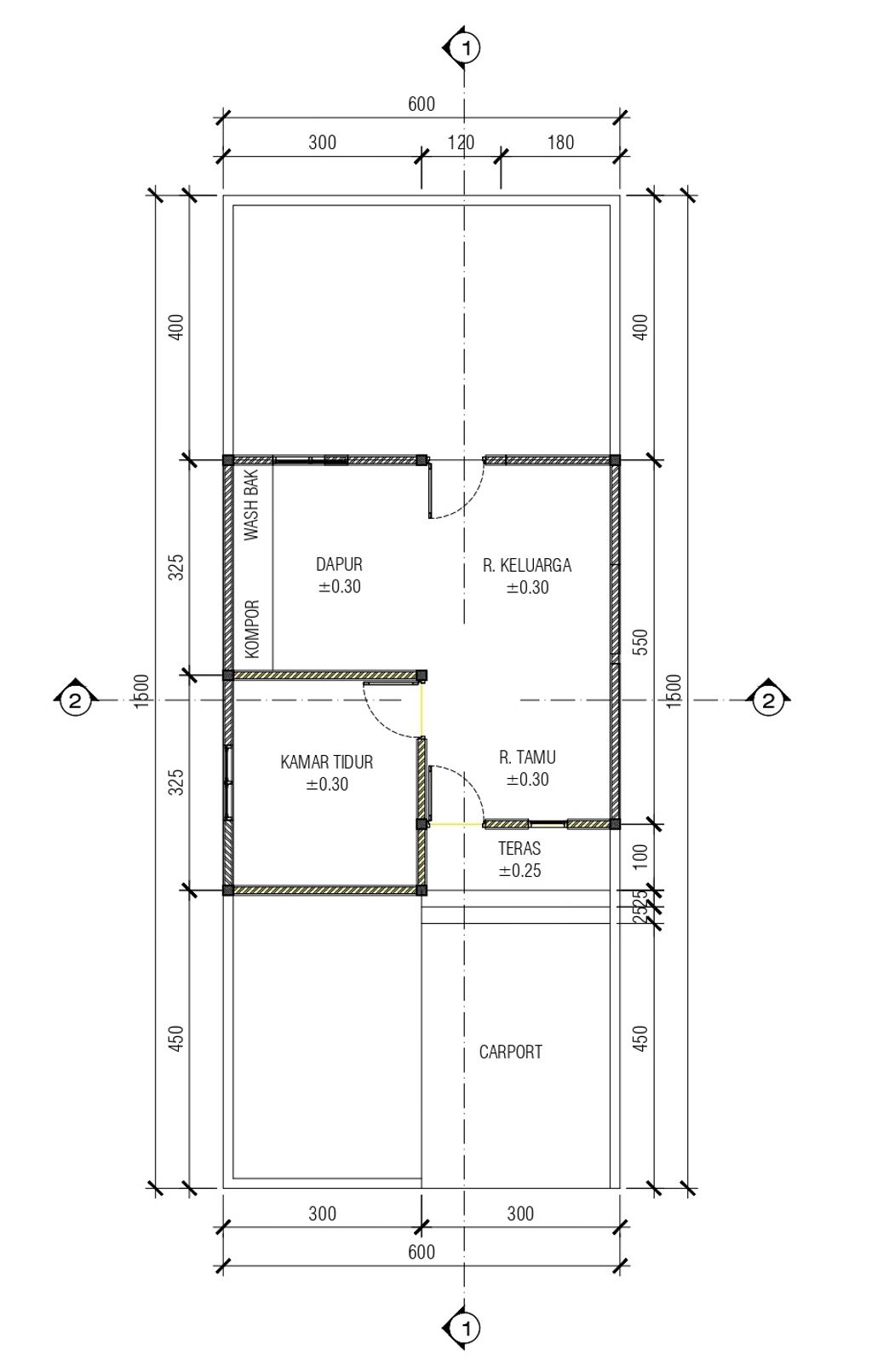 foto denah rumah tipe 36/93 perumahan Perumahan Ivory Residence