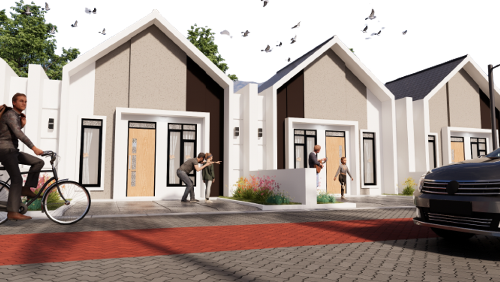 foto tampak rumah tipe 32 perumahan MUTIARA VILLAGE CLUSTER 2 TAHAP 4