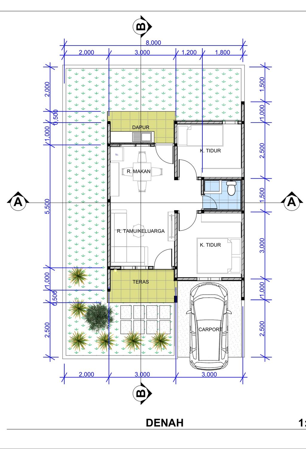foto denah rumah tipe 38 perumahan Griya Permata Asri