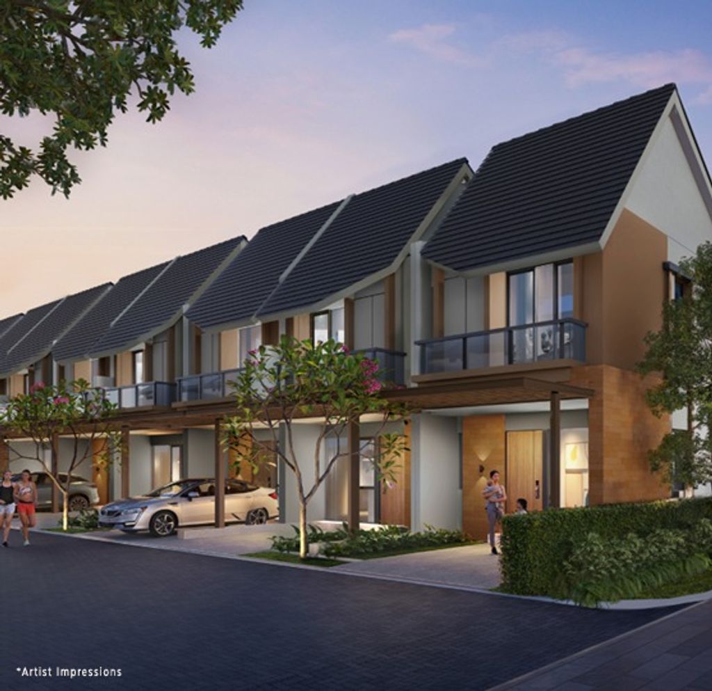 foto tampak rumah tipe CEDAR 5 SUDUT perumahan CITRA 8 EXT