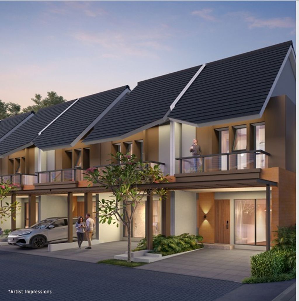 foto tampak rumah tipe CEDAR 6 SUDUT perumahan CITRA 8 EXT