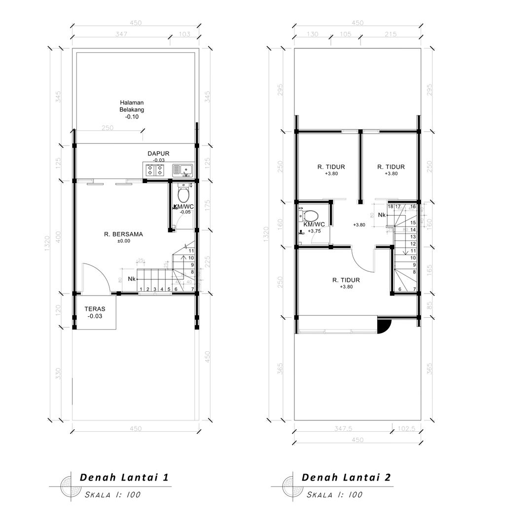foto denah rumah tipe 50 Compact Minimalis HC (585) perumahan Cluster Everton