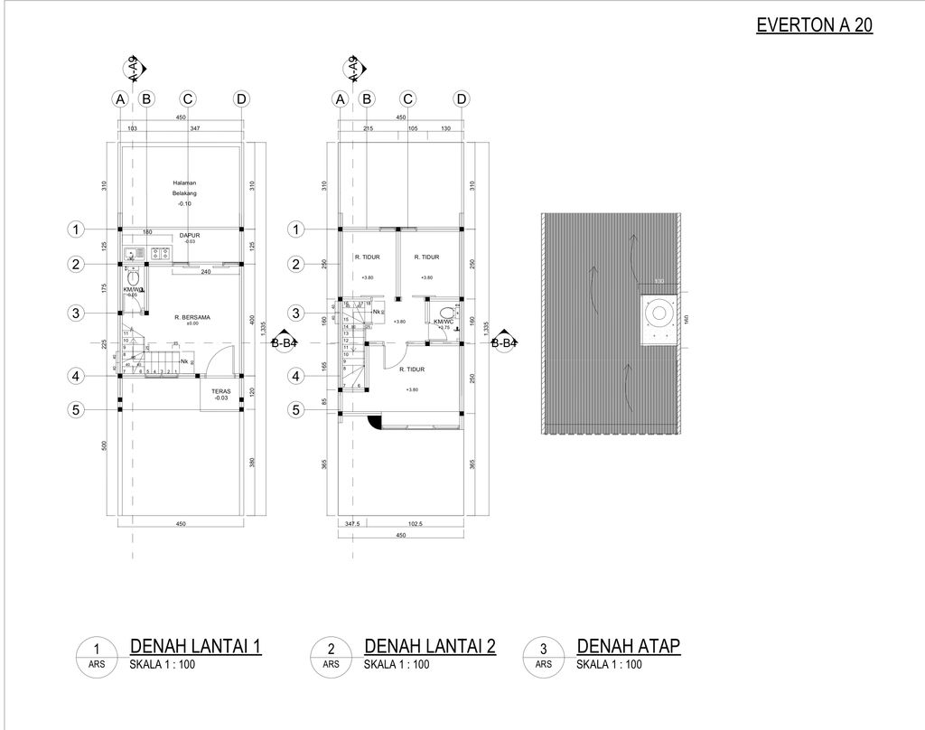 foto denah rumah tipe 50 Compact Minimalis HC (585) perumahan Cluster Everton