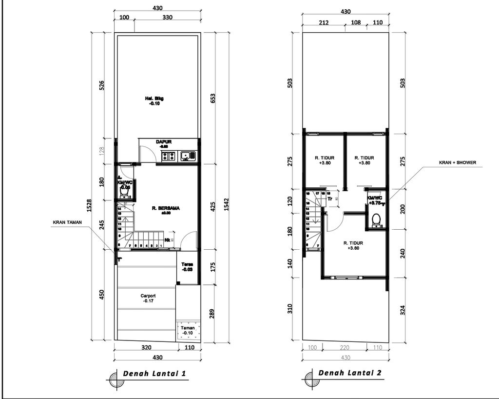 foto denah rumah tipe 50 Compact 3 Kamar HC (458) perumahan Seroja Home Residence 4