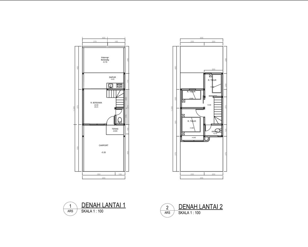 foto denah rumah tipe 45 Compact Minimalis HC (528) perumahan Cluster Everton