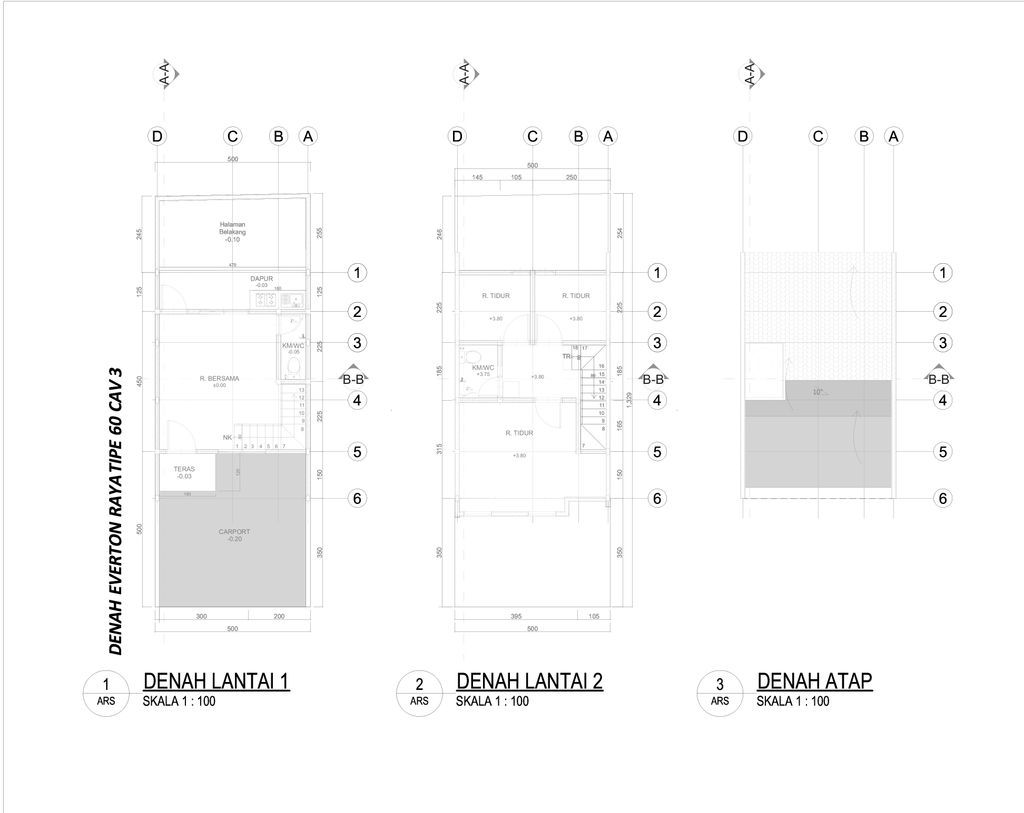 foto denah rumah tipe 60 Compact Minimalis HC (703) perumahan Cluster Everton