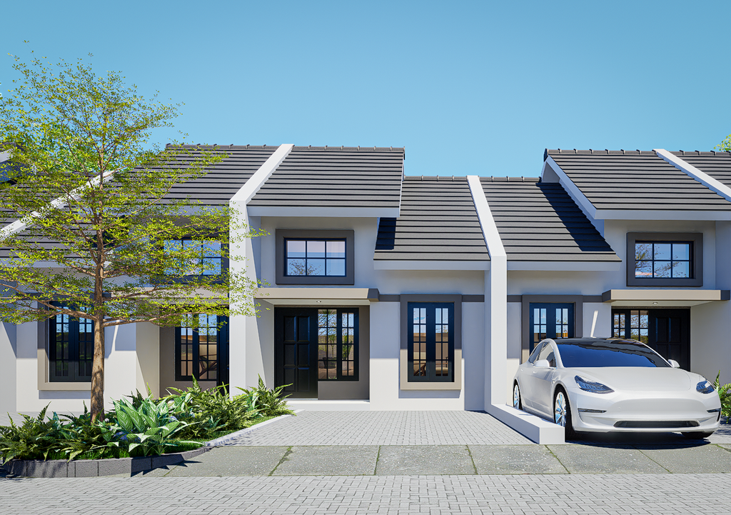 foto tampak rumah tipe Aster A (32/75) perumahan GRAND PARK ANGGASWANGI (GPA)