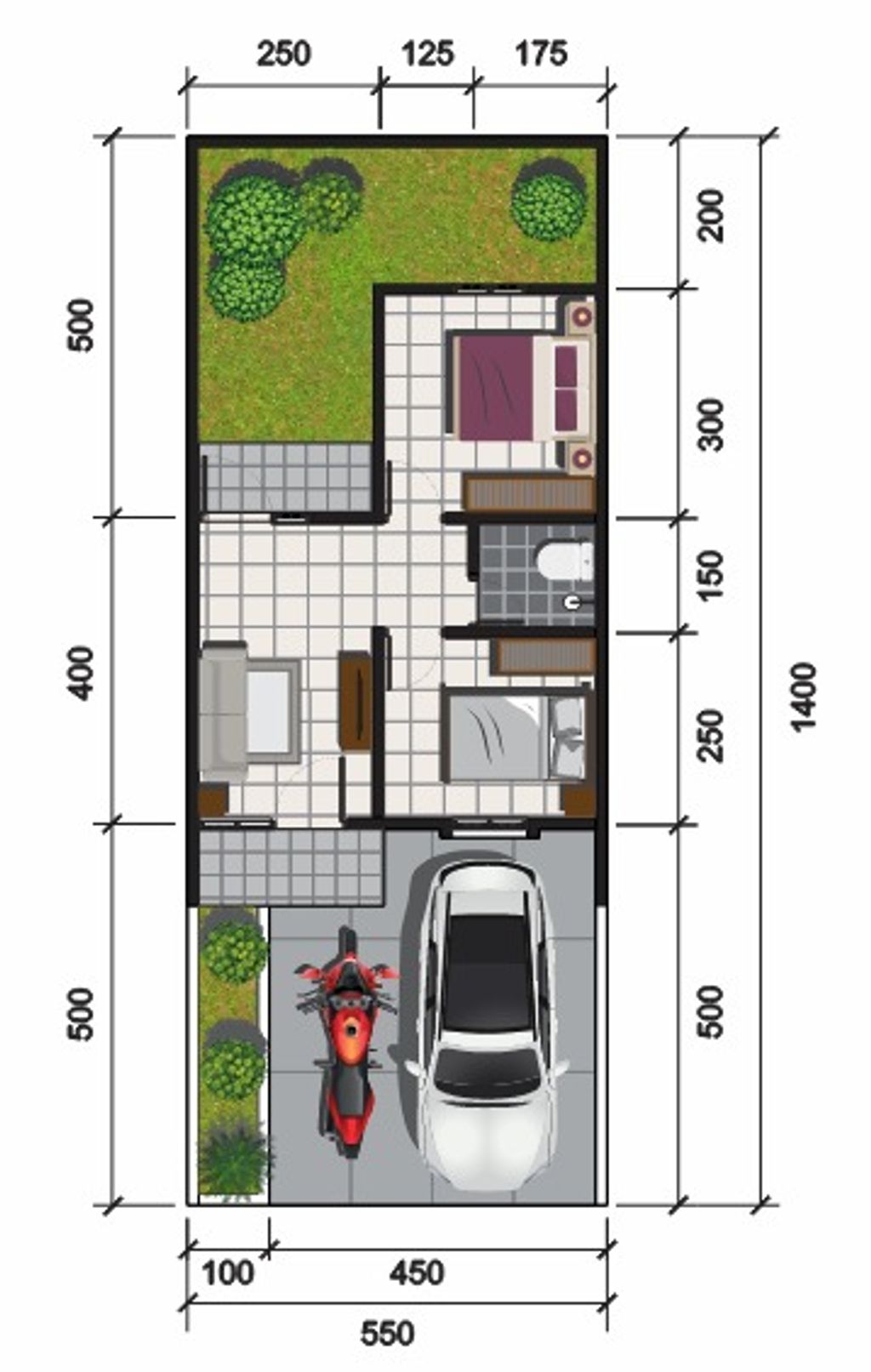 foto denah rumah tipe Bluebell (34/77) perumahan GRAND PARK ANGGASWANGI (GPA)