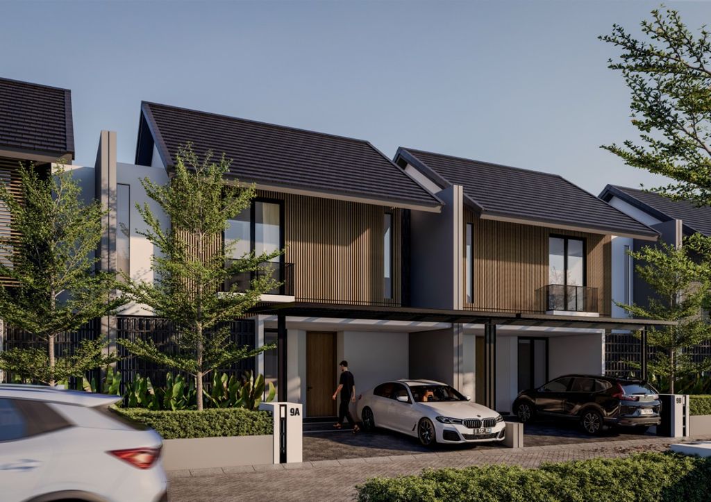 foto tampak rumah tipe 9 perumahan The Belrose Residence