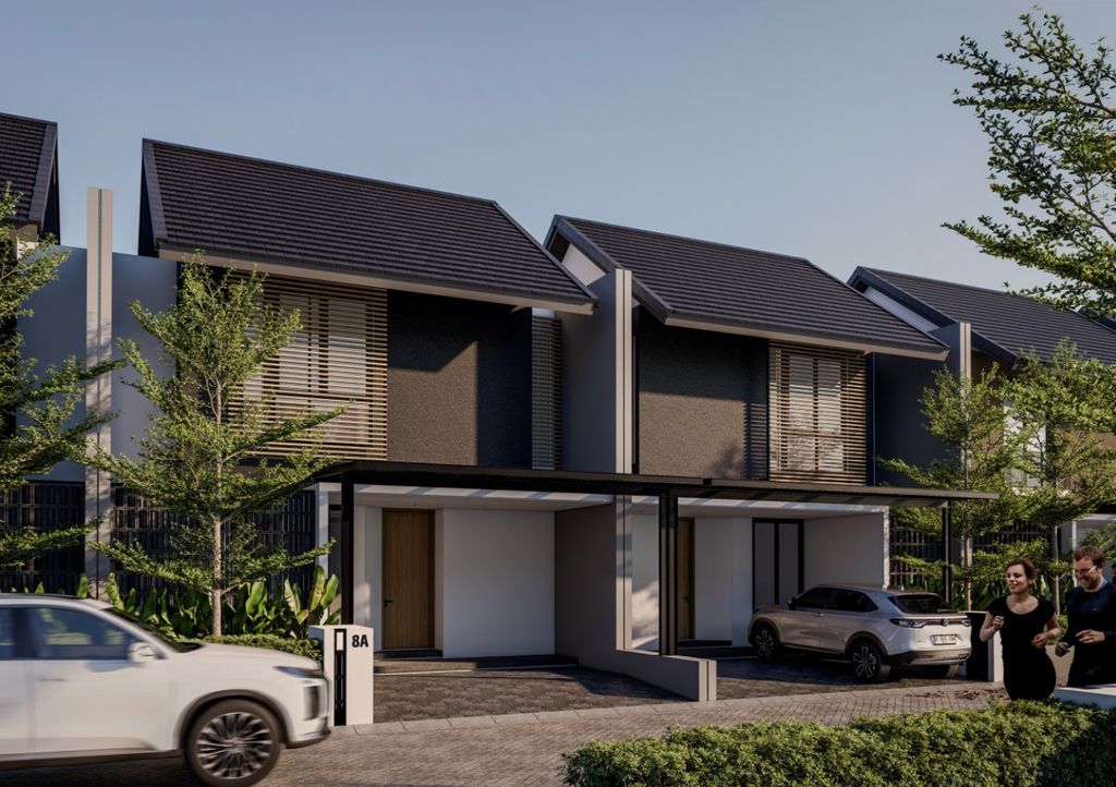 foto tampak rumah tipe 8 perumahan The Belrose Residence