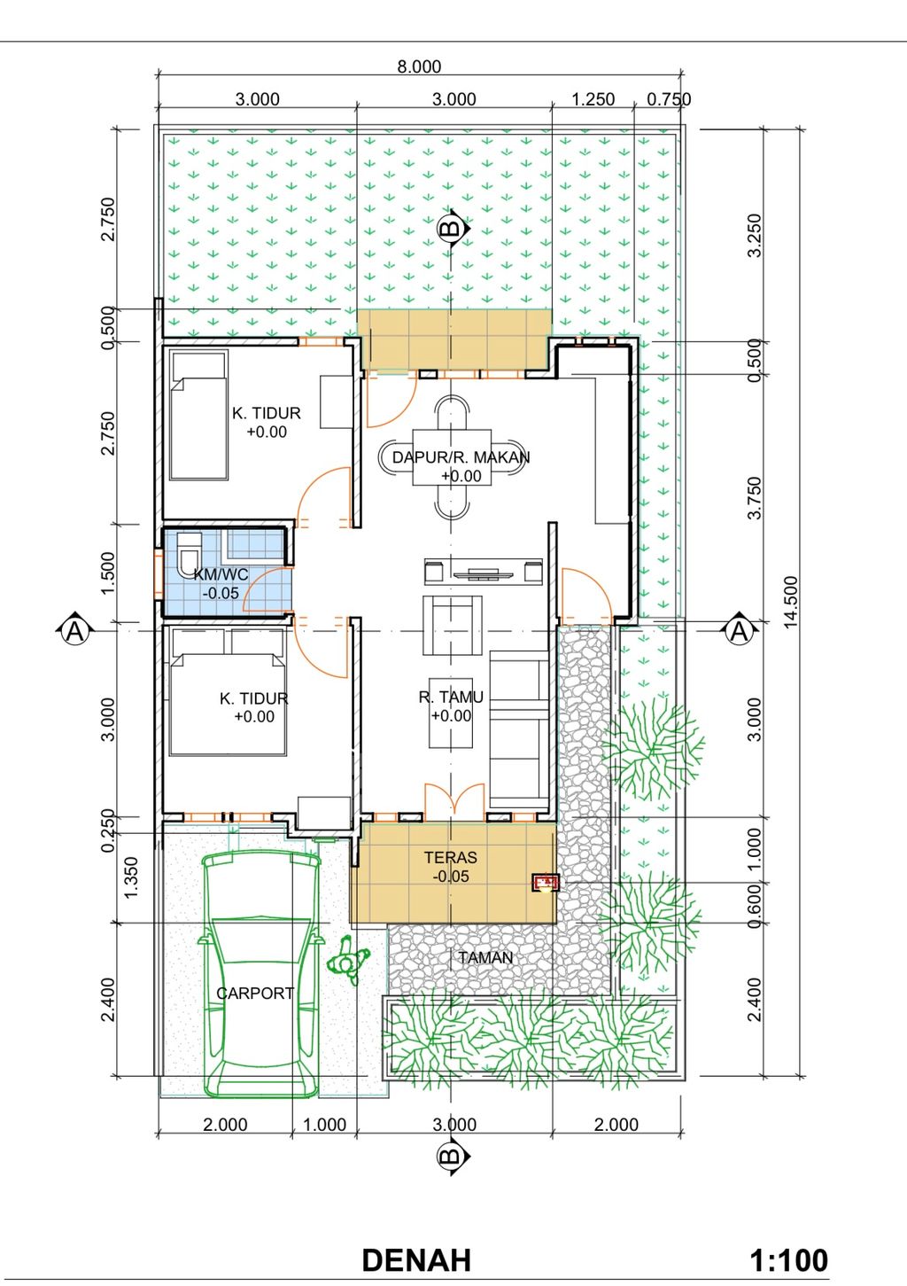 foto denah rumah tipe 48 perumahan Griya Permata Asri