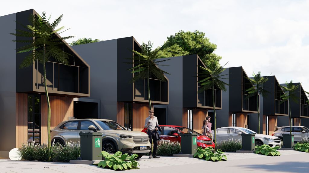 foto tampak rumah tipe VUTURA 45/154 perumahan BUMI RAKATA RAWA ARUM