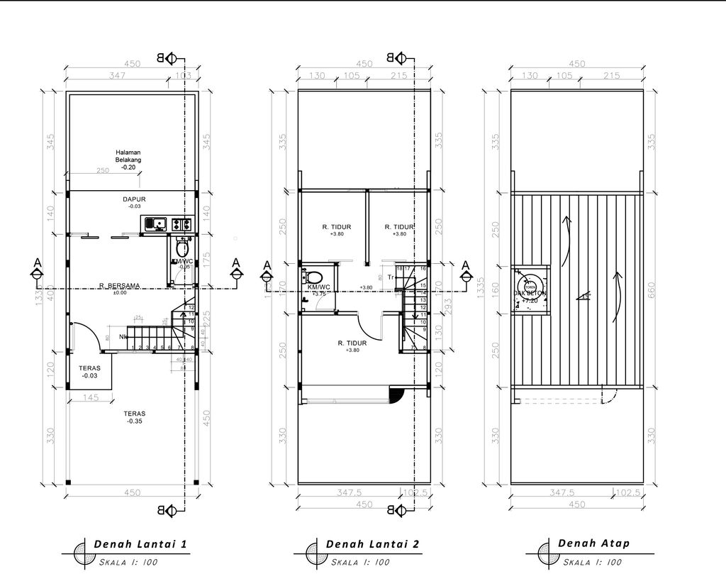 foto denah rumah tipe 50 Compact Minimalis HC (585) perumahan Cluster Everton