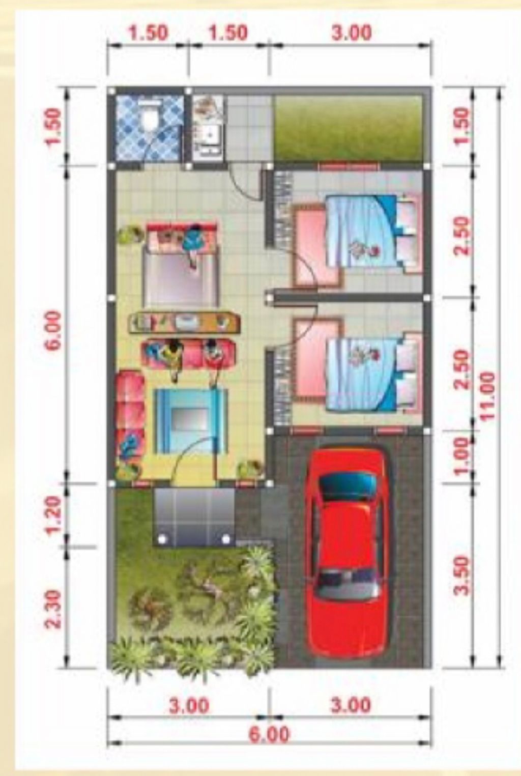 foto denah rumah tipe Promo 11 perumahan Perumahan Puri Utomo