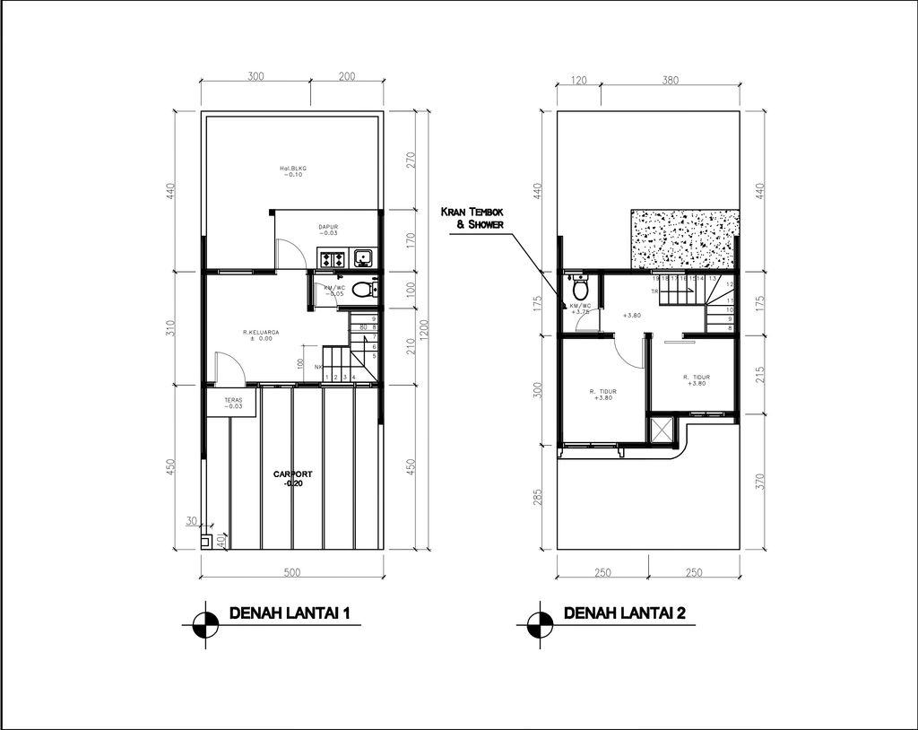 foto denah rumah tipe 38 Compact 2 Kamar HC (436) perumahan G-Land Ciwastra Park 2
