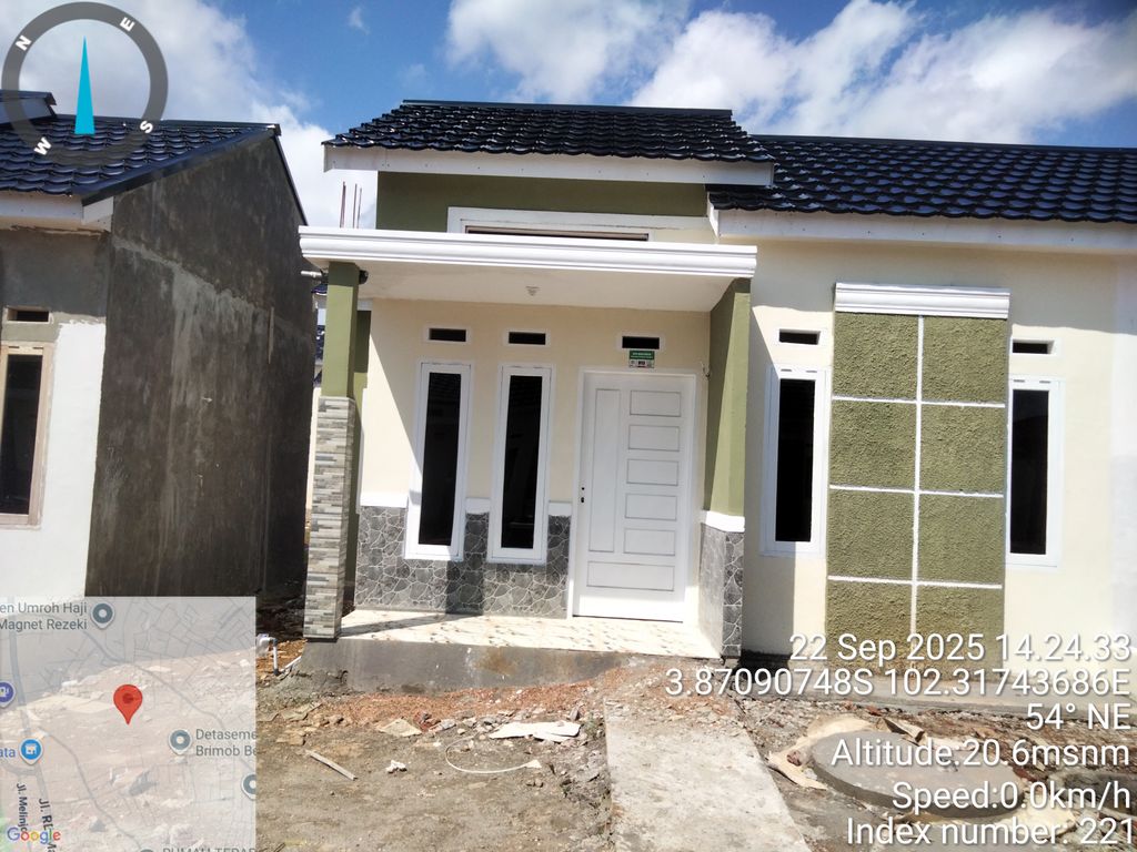 foto tampak rumah tipe 36 perumahan RAYHANA LAND