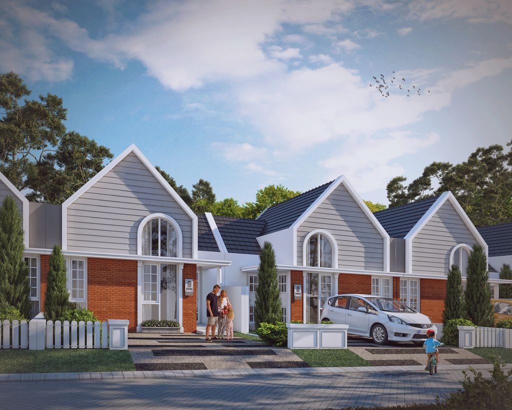 foto tampak rumah tipe RUBBY41 perumahan Kencana Residence