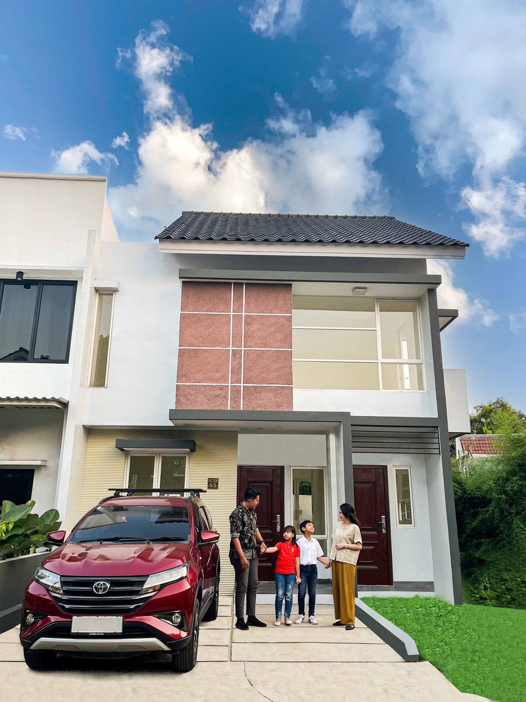 foto tampak rumah tipe Jasmine perumahan GREEN PARK RESIDENCE