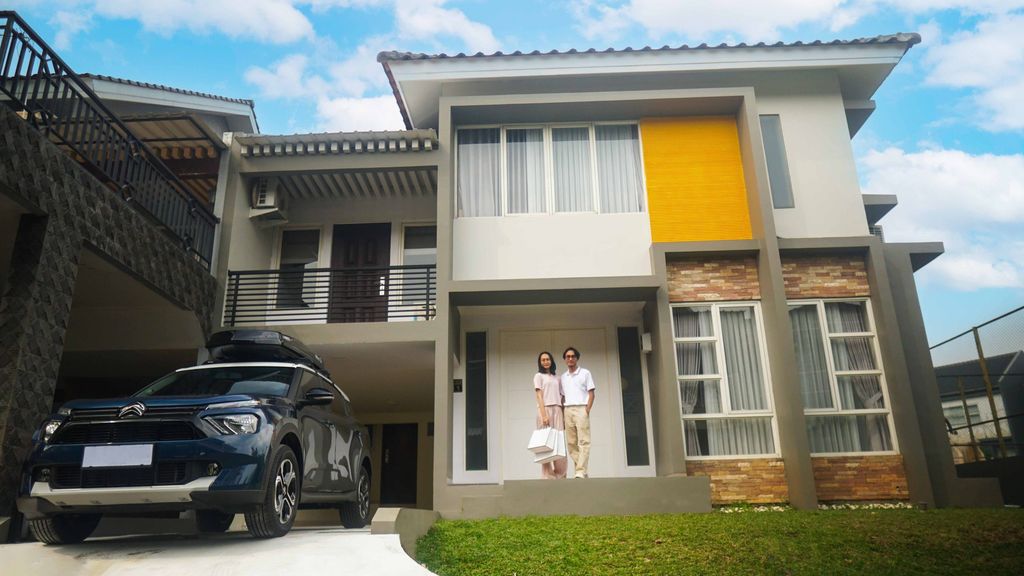 foto tampak rumah tipe Gardenia perumahan GREEN PARK RESIDENCE