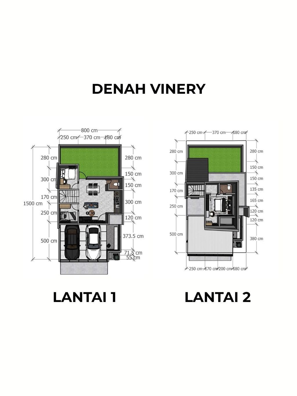 foto denah rumah tipe VINERY 70/120 perumahan BUMI RAKATA RAWA ARUM