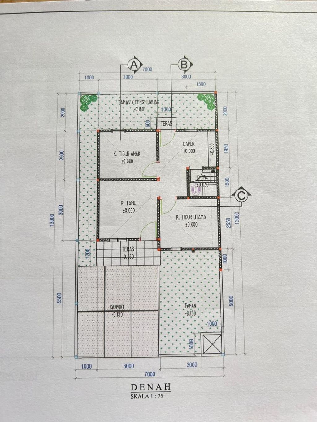 foto denah rumah tipe 36 perumahan NARARI RESIDENCE