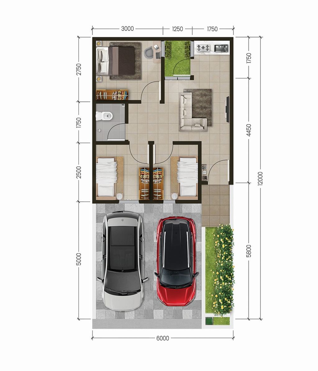 foto denah rumah tipe VALLEY perumahan VICTORIA VILLAGE