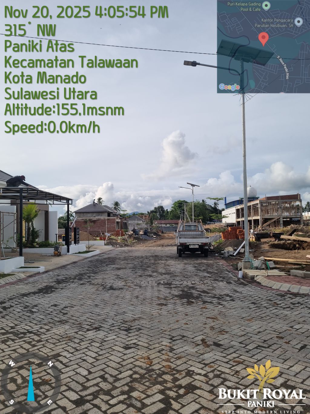 foto posisi tengah perumahan Bukit Royal Paniki