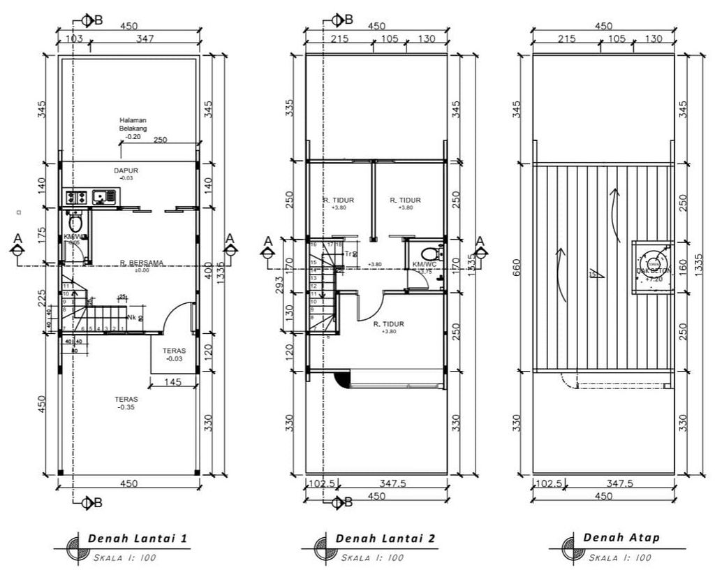 foto denah rumah tipe 50 Compact Minimalis HC (585) perumahan Cluster Everton