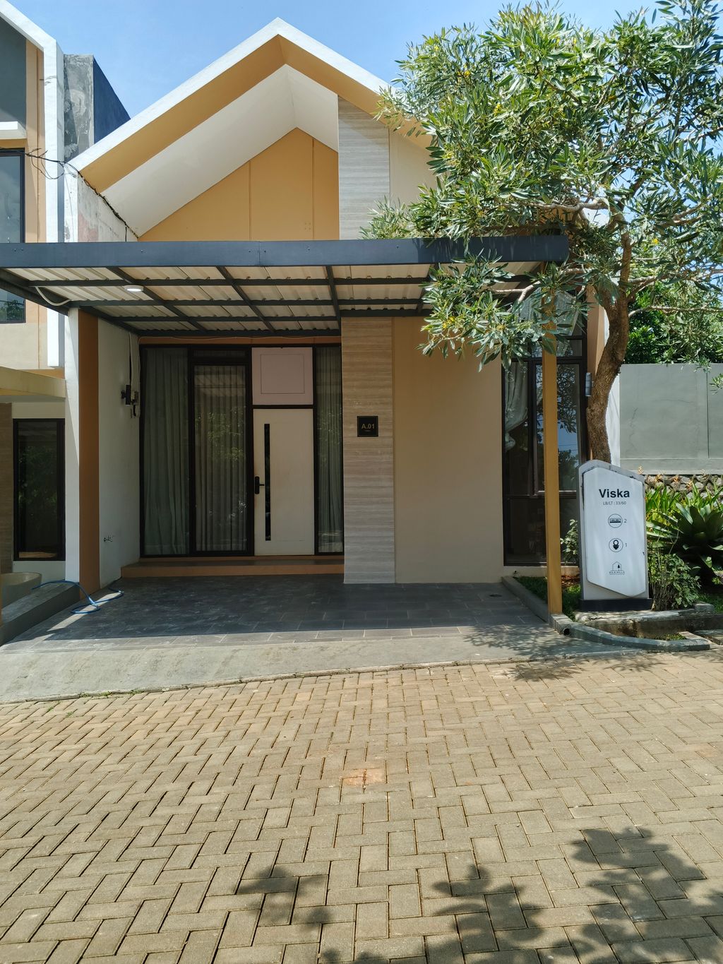 foto tampak rumah tipe VISKA 144 perumahan KILA HILLS