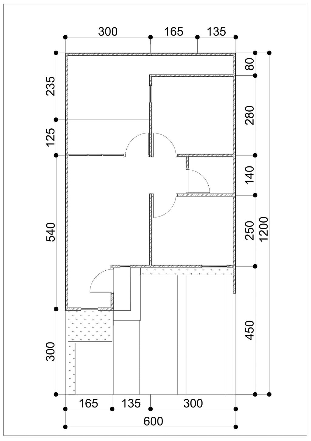 foto denah rumah tipe 36/70 perumahan SERENITY PREMIERE