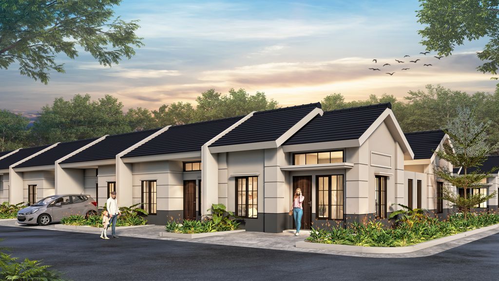 foto tampak rumah tipe Emerald 30/90 355.175.200 perumahan PURI HARMONI JONGGOL