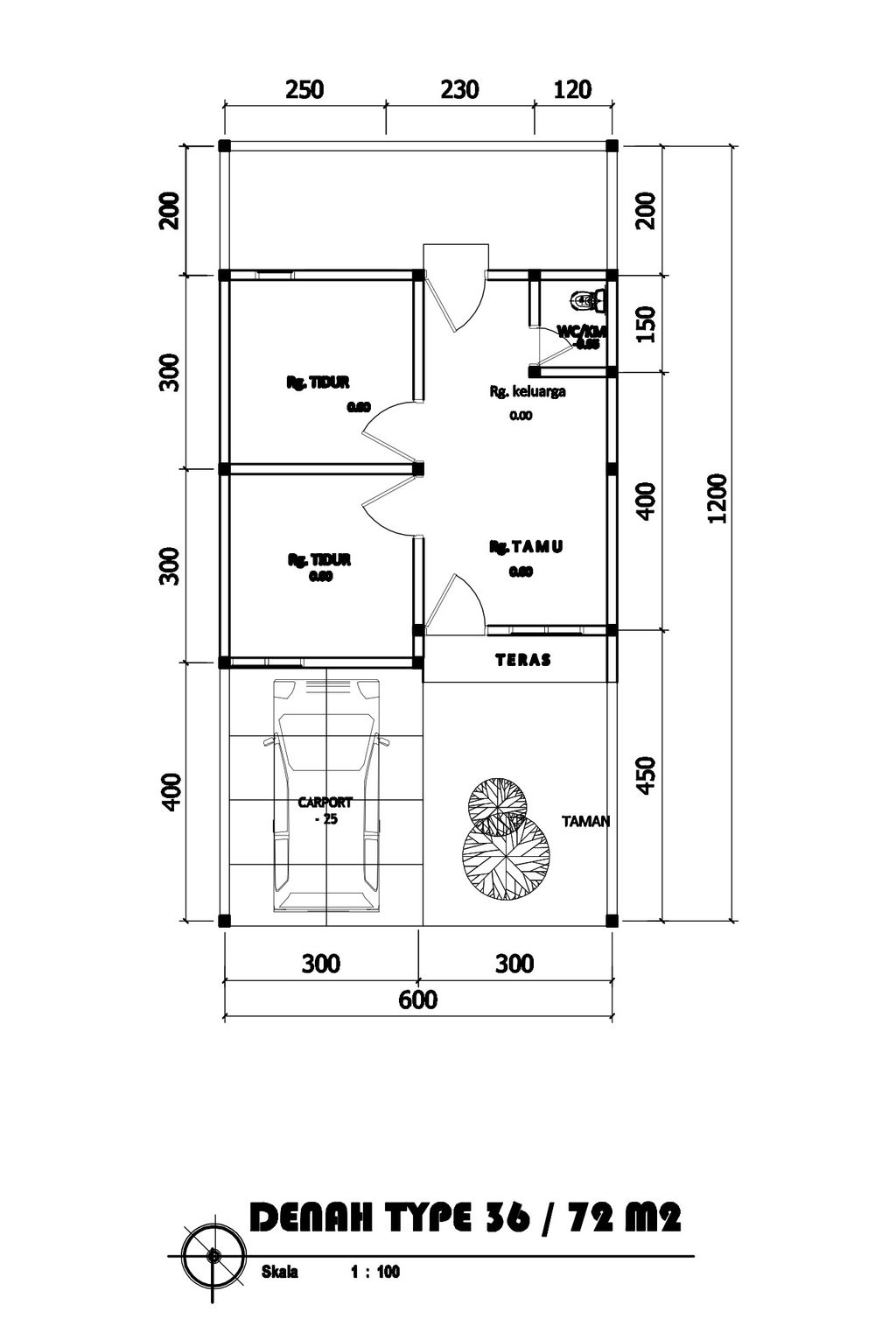 foto denah rumah tipe 36 perumahan THE JIRANA PERMAI 2