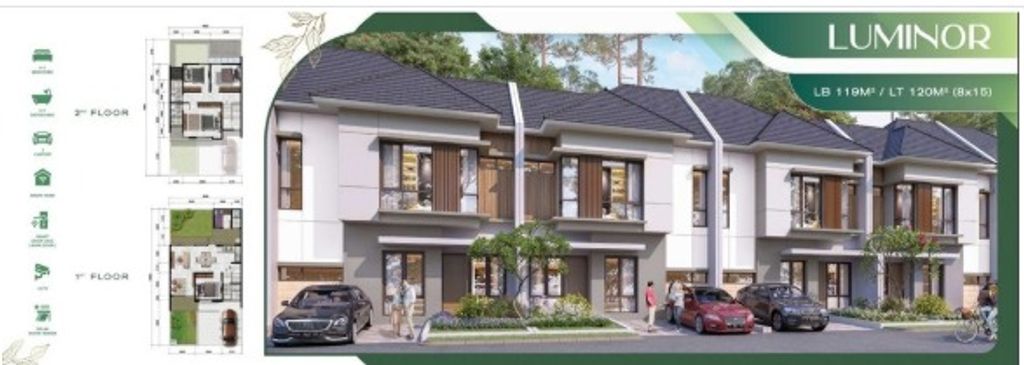 foto denah rumah tipe LUMINOR STD - STANDARD perumahan CITRA RAYA - CLUSTER LE SENTIER & L' ORIENT