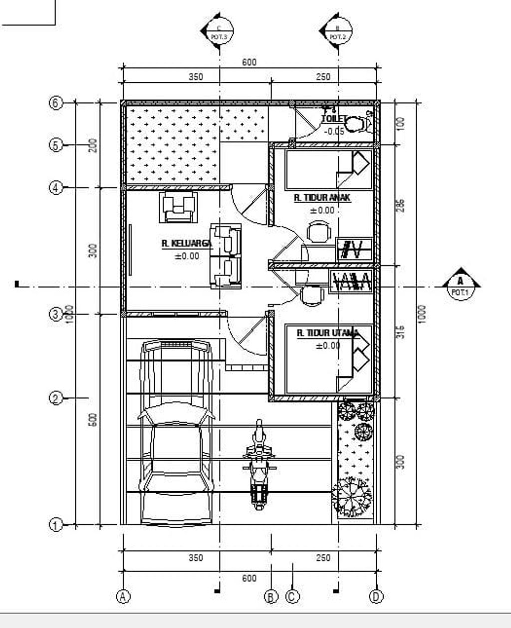 foto denah rumah tipe 36 perumahan Fajar Residence