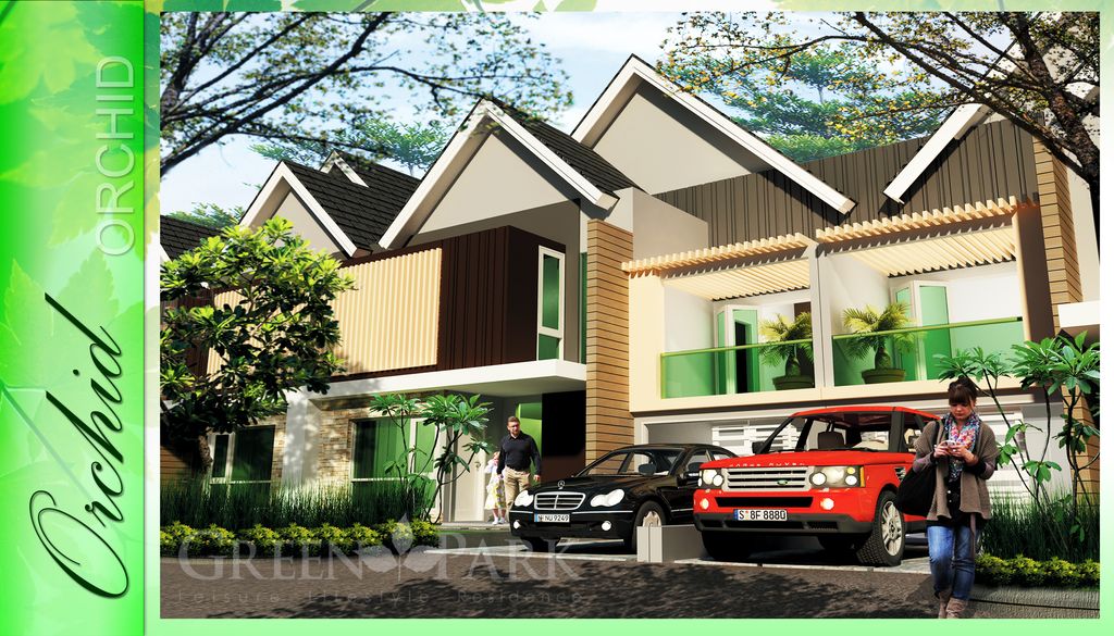foto tampak rumah tipe Orchid perumahan GREEN PARK RESIDENCE