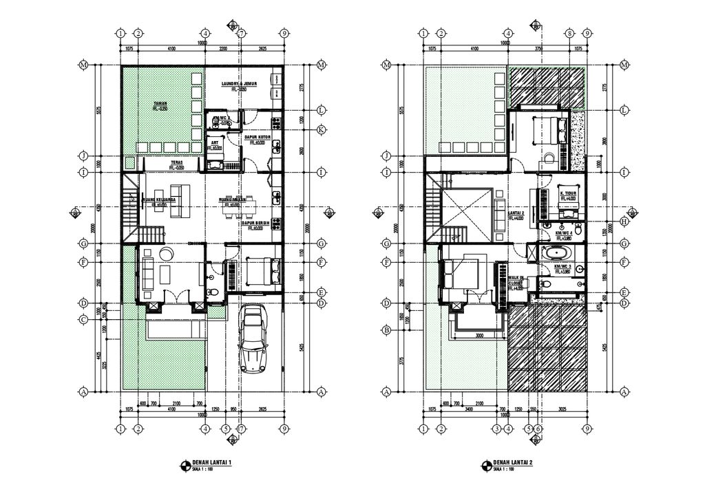 foto denah rumah tipe 200 2 Lantai perumahan ALANA CROWN HOUSE