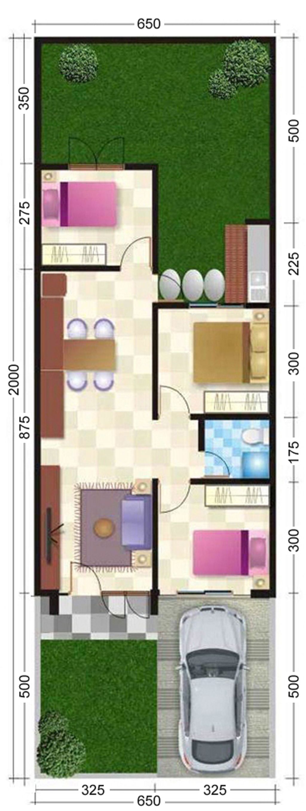 foto denah rumah tipe Cenderawasih 72 - 2025 perumahan BUMI DAMAI REGENCY