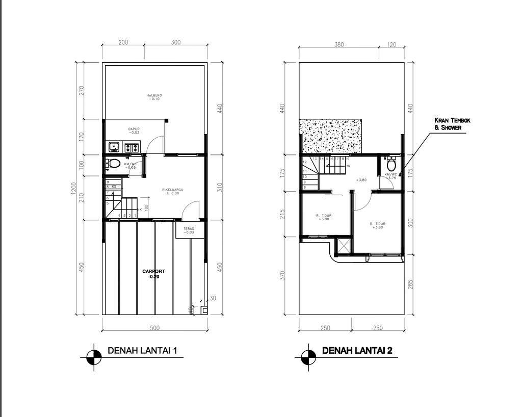 foto denah rumah tipe 38 Compact 2 Kamar HC (436) perumahan G-Land Ciwastra Park 2