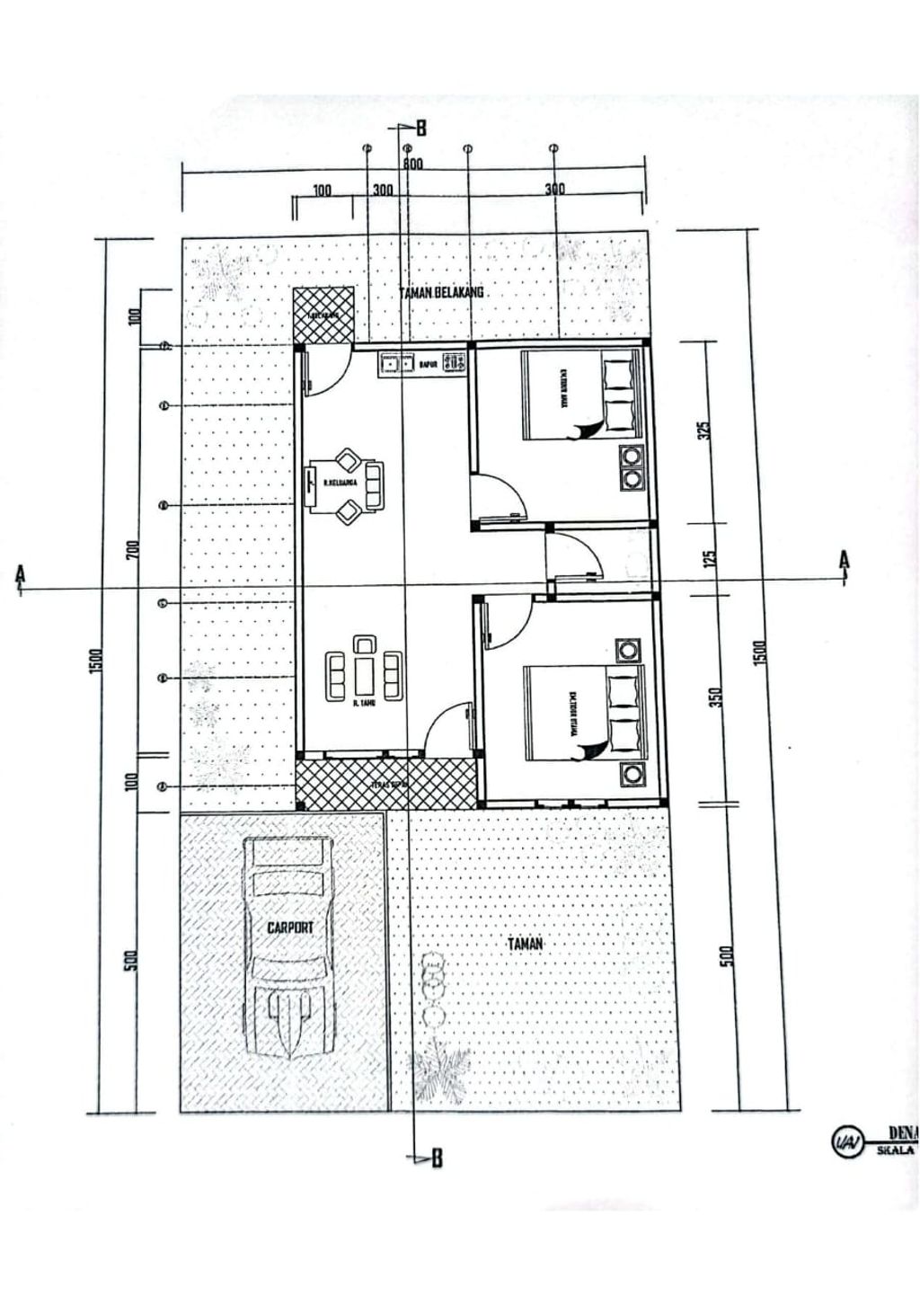 foto denah rumah tipe 36/98 perumahan TIKALA HIGHLAND