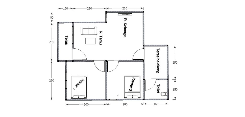 foto denah rumah tipe MINIMALIST / SKANDINAVIA perumahan MCP SAWIT RAYA I