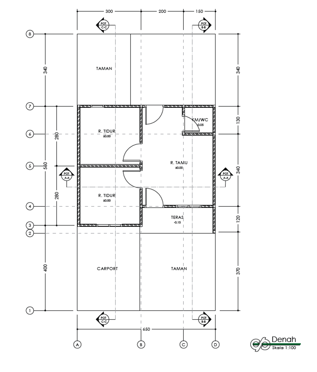 foto denah rumah tipe 36 perumahan Lelilef Dagymoi Residence