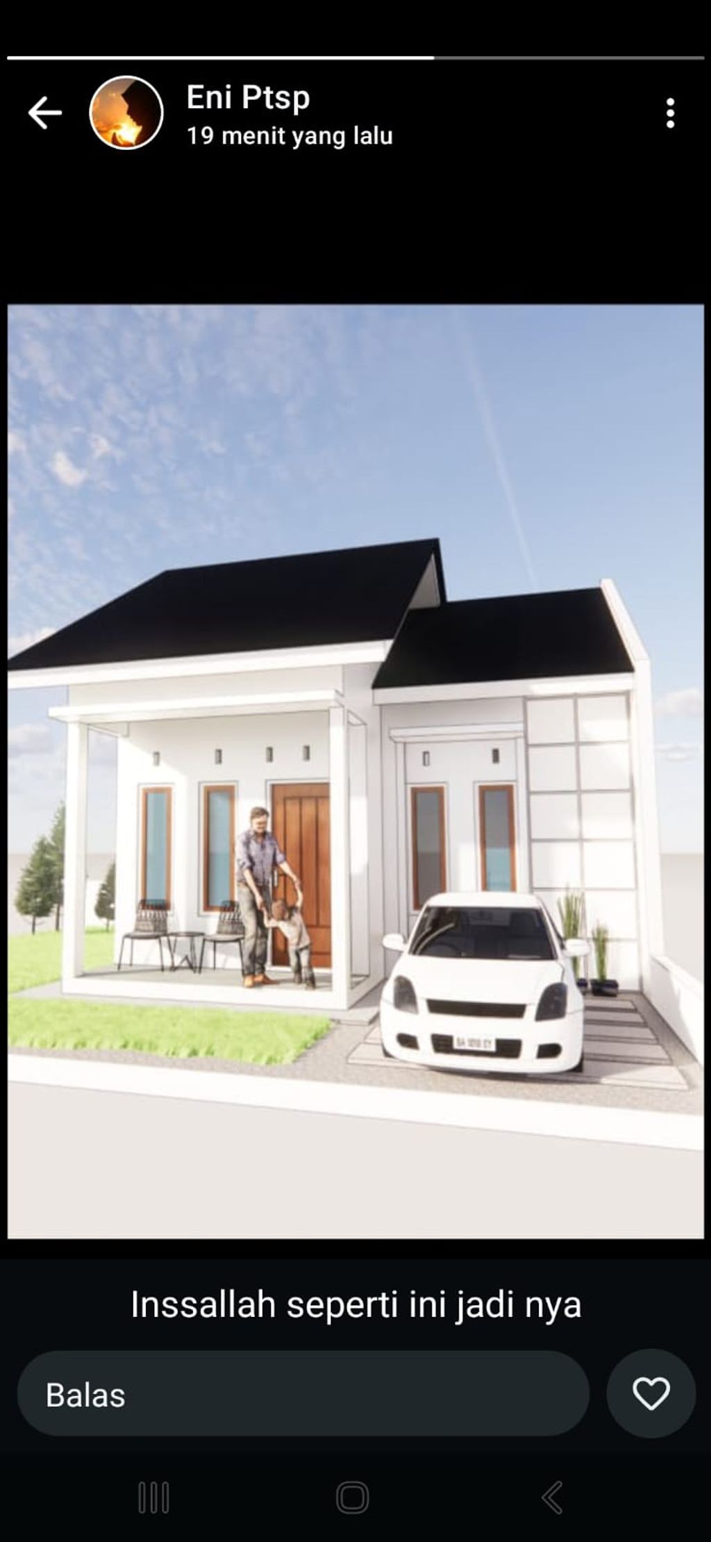 foto tampak rumah tipe 36/108 perumahan ANUGERAH RESIDENCE