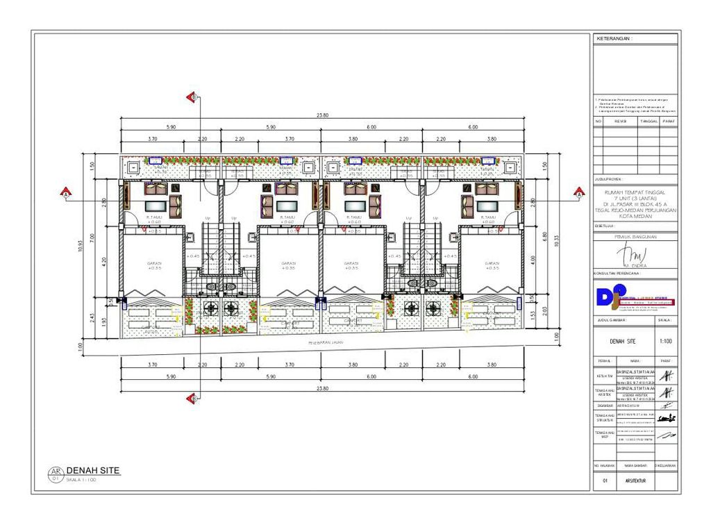 foto denah rumah tipe 6x13,5 perumahan Royal Residence Tahap 1