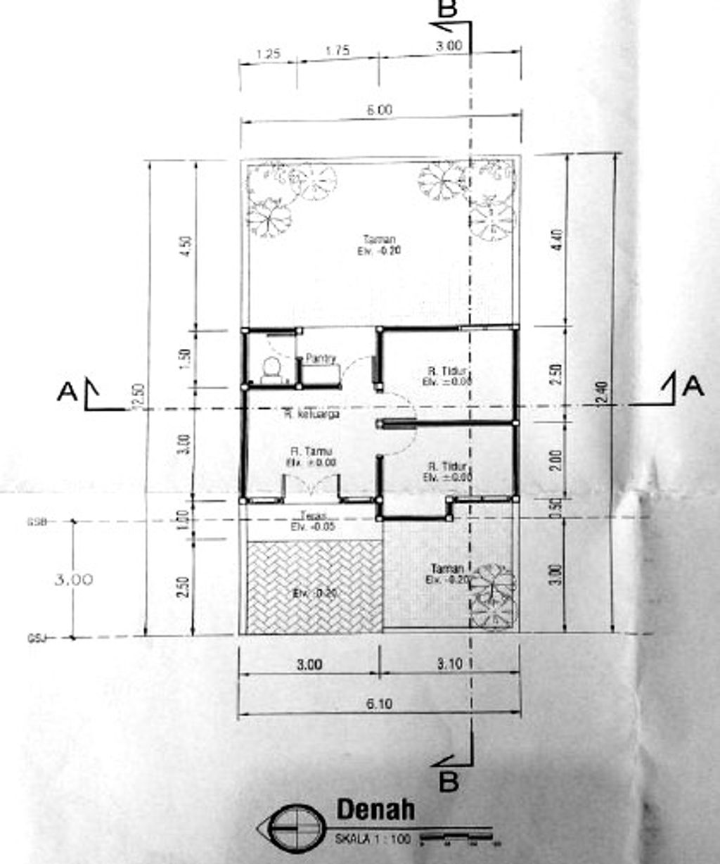 foto denah rumah tipe T29 perumahan KANDRI PESONA ASRI