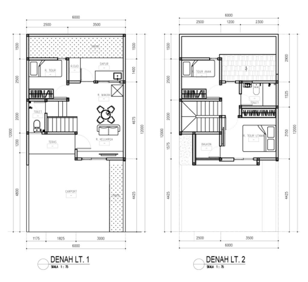 foto denah rumah tipe BLOSSOM NEW DELUXE STANDART perumahan ROYAL BLOSSOM
